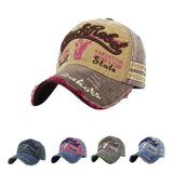 Fashion Sport Letters Washed Hat Casual Men Women Adjustable Cotton Baseball Cap - ENSEIGNE DENIS