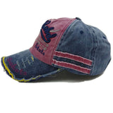 Fashion Sport Letters Washed Hat Casual Men Women Adjustable Cotton Baseball Cap - ENSEIGNE DENIS