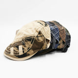 Men Outdoor Sports Adjustable Camouflage Splicing Golf Sun Hat Peaked Cap Beret - ENSEIGNE DENIS