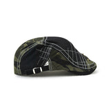 Men Outdoor Sports Adjustable Camouflage Splicing Golf Sun Hat Peaked Cap Beret - ENSEIGNE DENIS