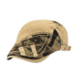 Men Outdoor Sports Adjustable Camouflage Splicing Golf Sun Hat Peaked Cap Beret - ENSEIGNE DENIS