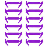 12Pcs Unisex Tieless Silicone Easy No Tie Shoelaces Jogger Elastic Shoe Laces