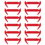 12Pcs Unisex Tieless Silicone Easy No Tie Shoelaces Jogger Elastic Shoe Laces