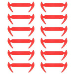 12Pcs Unisex Tieless Silicone Easy No Tie Shoelaces Jogger Elastic Shoe Laces