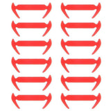 12Pcs Unisex Tieless Silicone Easy No Tie Shoelaces Jogger Elastic Shoe Laces