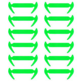 12Pcs Unisex Tieless Silicone Easy No Tie Shoelaces Jogger Elastic Shoe Laces