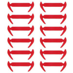 12Pcs Unisex Tieless Silicone Easy No Tie Shoelaces Jogger Elastic Shoe Laces