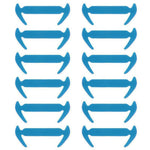 12Pcs Unisex Tieless Silicone Easy No Tie Shoelaces Jogger Elastic Shoe Laces
