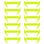 12Pcs Unisex Tieless Silicone Easy No Tie Shoelaces Jogger Elastic Shoe Laces