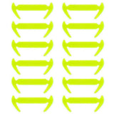 12Pcs Unisex Tieless Silicone Easy No Tie Shoelaces Jogger Elastic Shoe Laces
