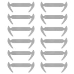 12Pcs Unisex Tieless Silicone Easy No Tie Shoelaces Jogger Elastic Shoe Laces