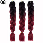 1 Pc Women African Blackman Color Gradient Braid Hair Extension Plaited Wig