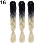 1 Pc Women African Blackman Color Gradient Braid Hair Extension Plaited Wig