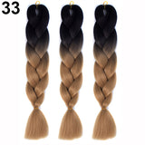 1 Pc Women African Blackman Color Gradient Braid Hair Extension Plaited Wig