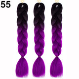 1 Pc Women African Blackman Color Gradient Braid Hair Extension Plaited Wig