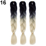 1 Pc Women African Blackman Color Gradient Braid Hair Extension Plaited Wig