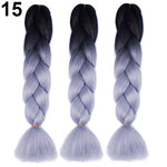 1 Pc Women African Blackman Color Gradient Braid Hair Extension Plaited Wig