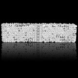 Women's Cool Punk Sparkling Sequins Elastic Stretch Wide Waistband Waist Belt