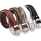 Fashion Women Faux Leather Alloy Pin Buckle Waist Strap Belt Slim Waistband - ENSEIGNE DENIS