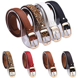 Fashion Women Faux Leather Alloy Pin Buckle Waist Strap Belt Slim Waistband - ENSEIGNE DENIS