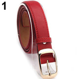 Fashion Women Faux Leather Alloy Pin Buckle Waist Strap Belt Slim Waistband - ENSEIGNE DENIS