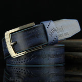 Men's Fashion Casual Faux Leather Hollow Waistband Waist Belt Business Gift - ENSEIGNE DENIS