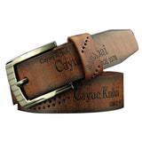 Men's Fashion Casual Faux Leather Hollow Waistband Waist Belt Business Gift - ENSEIGNE DENIS