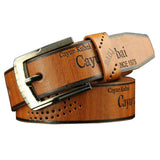 Men's Fashion Casual Faux Leather Hollow Waistband Waist Belt Business Gift - ENSEIGNE DENIS