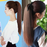 Women's Fashion Long Straight Synthetic Ponytail Hair Extensions Hair Piece Wigs