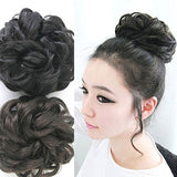 Hot Women Lady Wavy Curly Dish Hair Bun Extension Hairpiece Chignon Scrunchie