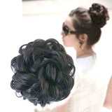 Hot Women Lady Wavy Curly Dish Hair Bun Extension Hairpiece Chignon Scrunchie