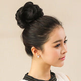 Hot Women Lady Wavy Curly Dish Hair Bun Extension Hairpiece Chignon Scrunchie