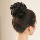 Hot Women Lady Wavy Curly Dish Hair Bun Extension Hairpiece Chignon Scrunchie