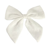 Fashion Women Big Bowknot Solid Color Linen Hair Clip Hairpin Party Headwear