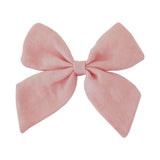 Fashion Women Big Bowknot Solid Color Linen Hair Clip Hairpin Party Headwear