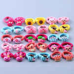 6Pcs Baby Toddler Girl Cartoon Animal Fruit Ponytail Holder Hair Rope Ring Tie