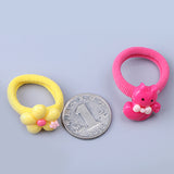 6Pcs Baby Toddler Girl Cartoon Animal Fruit Ponytail Holder Hair Rope Ring Tie