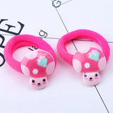 6Pcs Baby Toddler Girl Cartoon Animal Fruit Ponytail Holder Hair Rope Ring Tie