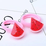 6Pcs Baby Toddler Girl Cartoon Animal Fruit Ponytail Holder Hair Rope Ring Tie