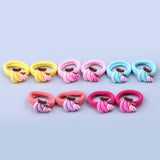 6Pcs Baby Toddler Girl Cartoon Animal Fruit Ponytail Holder Hair Rope Ring Tie