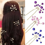 Fashion Wedding Bridal Bridesmaid Faux Pearls Hair Pins Clips Comb Headwear