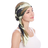 Fashion Floral Printed Breathable Women Head Wrap Hat Muslim Hijab Turban Decor