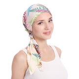 Fashion Floral Printed Breathable Women Head Wrap Hat Muslim Hijab Turban Decor