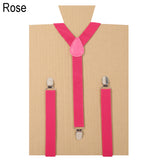 Unisex Elastic Y-Shape Braces Men's Women's Adjustable Clip-on Suspenders - ENSEIGNE DENIS