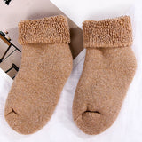 Winter Toddler Baby Boy Girl Solid Color Thicken Warm Stretchy Thermal Socks