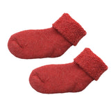 Winter Toddler Baby Boy Girl Solid Color Thicken Warm Stretchy Thermal Socks
