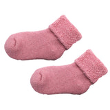Winter Toddler Baby Boy Girl Solid Color Thicken Warm Stretchy Thermal Socks