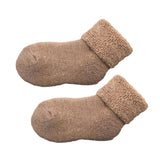 Winter Toddler Baby Boy Girl Solid Color Thicken Warm Stretchy Thermal Socks