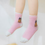 5 Pairs Cartoon Stripe Autumn Winter Baby Children Soft Breathable Cotton Socks