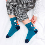 5 Pairs Cartoon Stripe Autumn Winter Baby Children Soft Breathable Cotton Socks